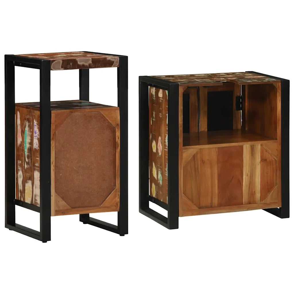 Set di mobili per il bagno 2 pcs Legno Recuperato Massello 3305601