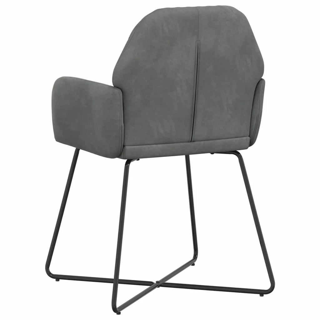 Sedie da pranzo 2 pz Velluto Grigio Scuro 55 x 50 x 84 cm 42034367