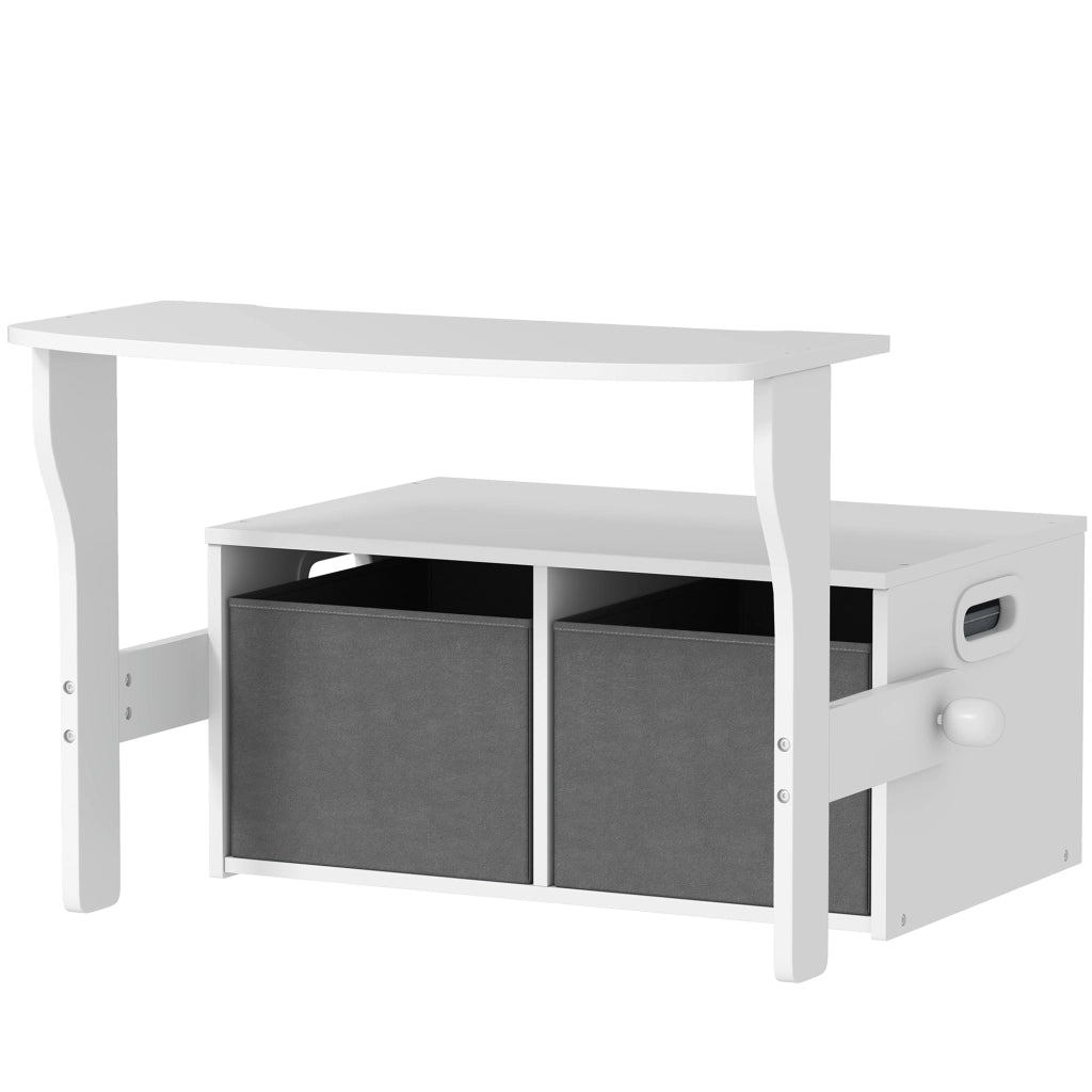 Tavolo Bambini con Sedia e Contenitore ¨C Minimal ¨C Bianco