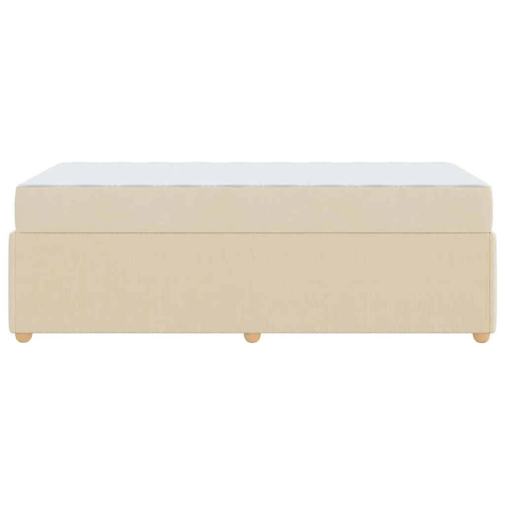 Struttura del letto con materasso Crema 90 x 190 cm Tessuto 3398332
