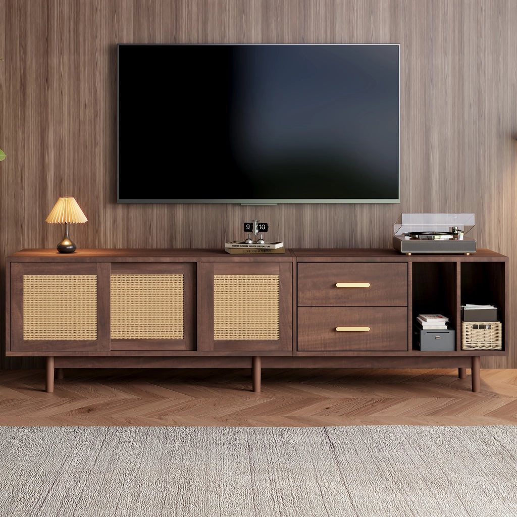 Mobile TV da 190 cm marrone in MDF