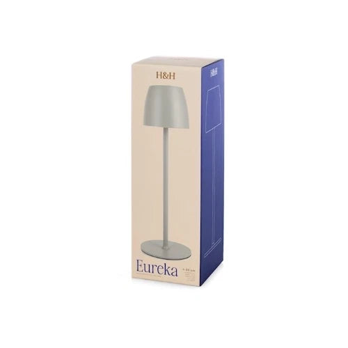 Lampada eureka da tavolo in metallo grigio cm 38
