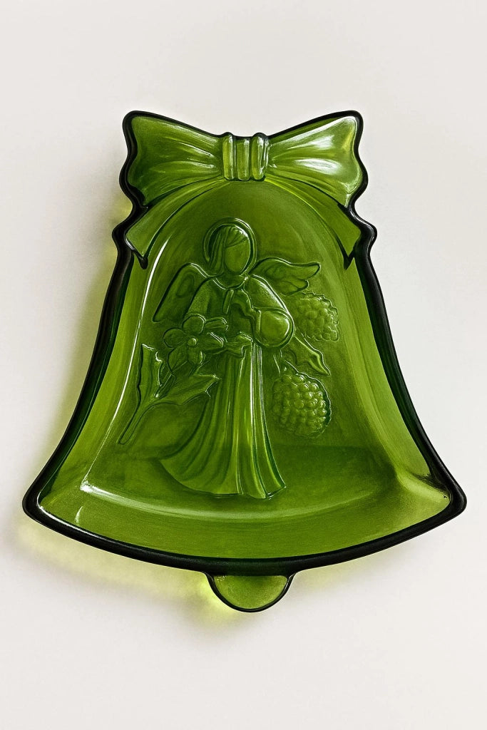 Piatto a forma di Campana verde 17X15X3