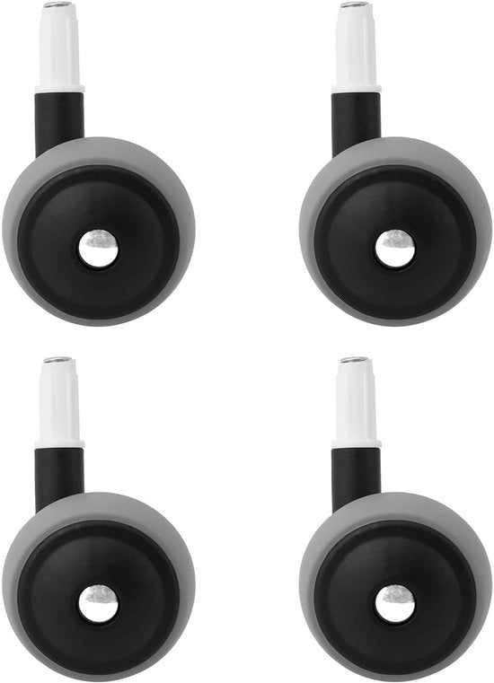 Pneumatici per Rollatori 4 pezzi - Materiale ABS/TPE - 360° di Flessibilità - Ruote Silenziose - Pneumatici di Ricambio - Adatti per Sedie a Rotelle - Rollatori