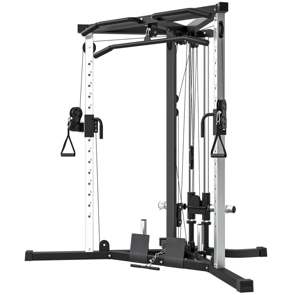 Stazione Fitness Multifunzione ¨C Xylo ¨C Acciaio Nero 170x139x200 cm