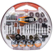 SET ACCESSORI PER MINI TRAPANO 'PG195A' 195 pezzi - PG PROFESSIONAL