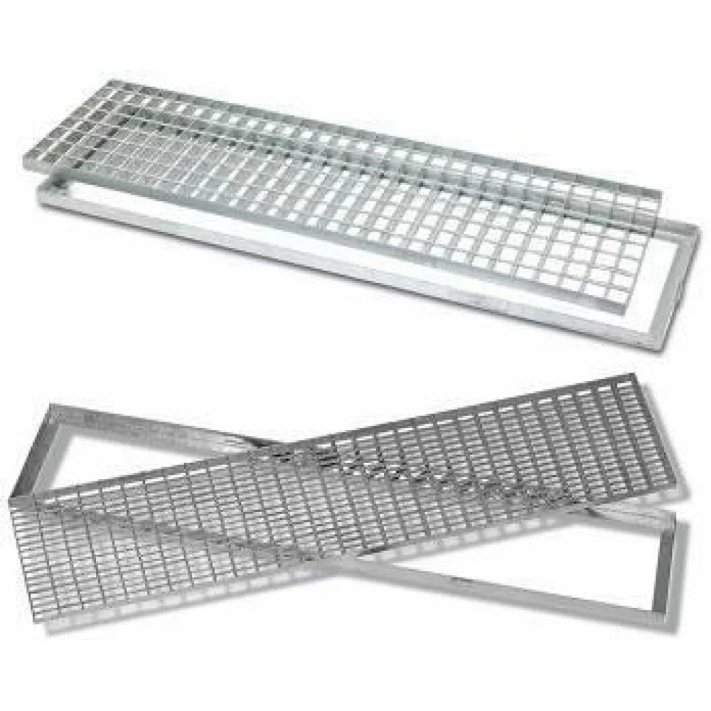 Griglia antitacco acciaio zincato con telaio 100x30 b07bfdvsz2