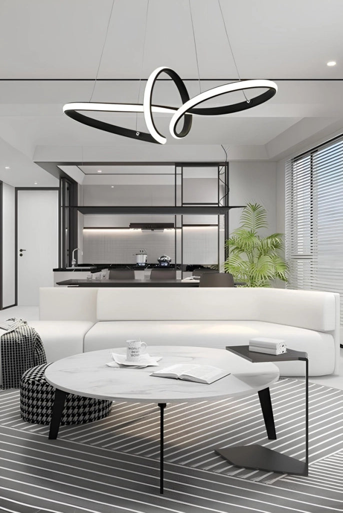 Lampada a sospensione geometrica nera Adila LED 30W Reality