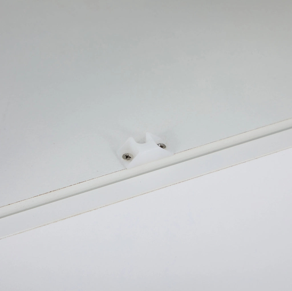 Vetrina 60x35,5x165 cm con LED Bluetooth, 2 cassetti in MDF e truciolare bianco