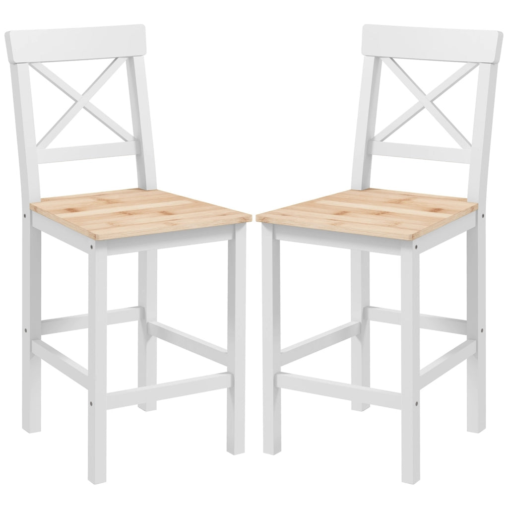 Sgabelli da bar ¨C Xylo ¨C Bianco e legno 41x46x97,5cm