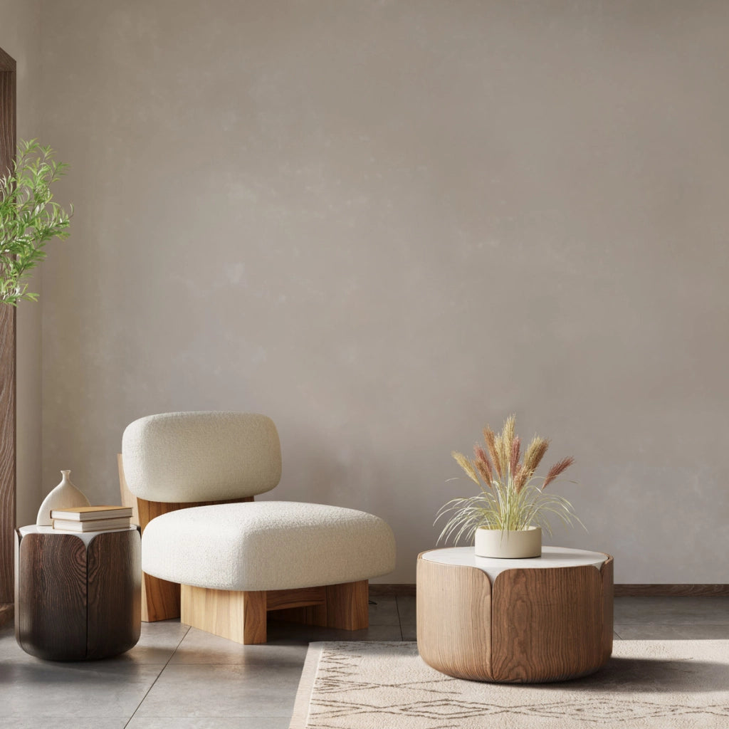 Tappeto Alena 100 in Cotone Crema e Marrone