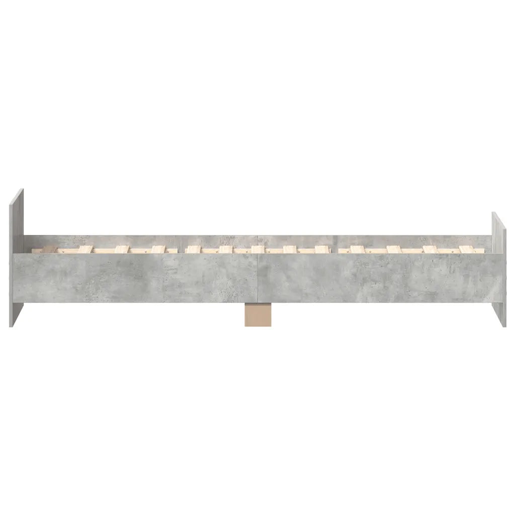 Giroletto-Struttura Letto Grigio Cemento 100x200 cm in Legno Multistrato 772586