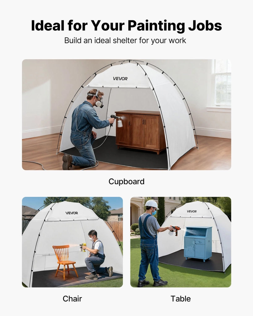 Tenda Cabina di Verniciatura a Spruzzo Portatile TTF25004 233x172x190 cm Tessuto Oxford Impermeabile Pieghevole per Fai da Te