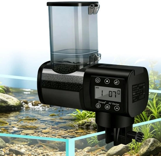 Macchina per il cibo degli acquari - Capacità elevata - Macchina per il cibo degli acquari - Dispensatore automatico del cibo - Dispensatore del cibo per pesci - Funzione oraria - Materiale in plastica duraturo