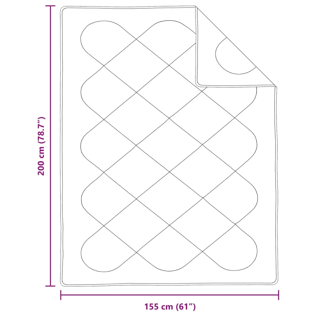 Piumone | Duvet per Tutte le Stagioni con cuscino 2 pz Bianco Microfibra