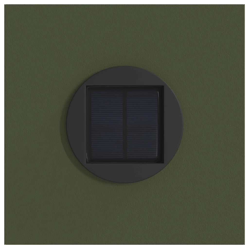 Faro LED solare per sentieri 2 pcs Verde oliva 879768