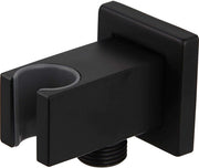Supporto per doccetta con connessione 1/2", ottone, nero lucido
