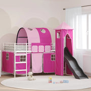 Struttura del letto loft per bambini Bianco e Rosa 107 x 200 cm 42020912