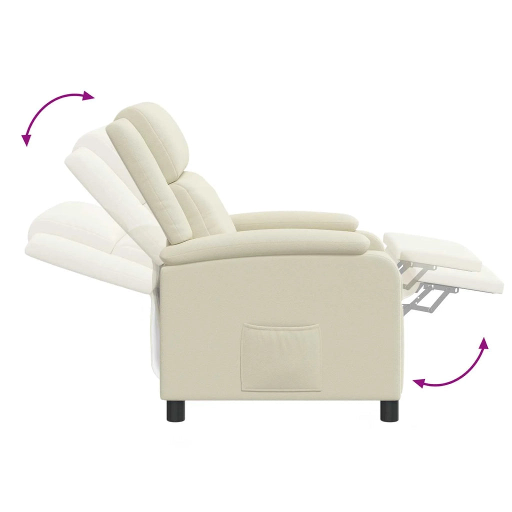 Poltrona Massaggiante Crema Similpelle 42034862