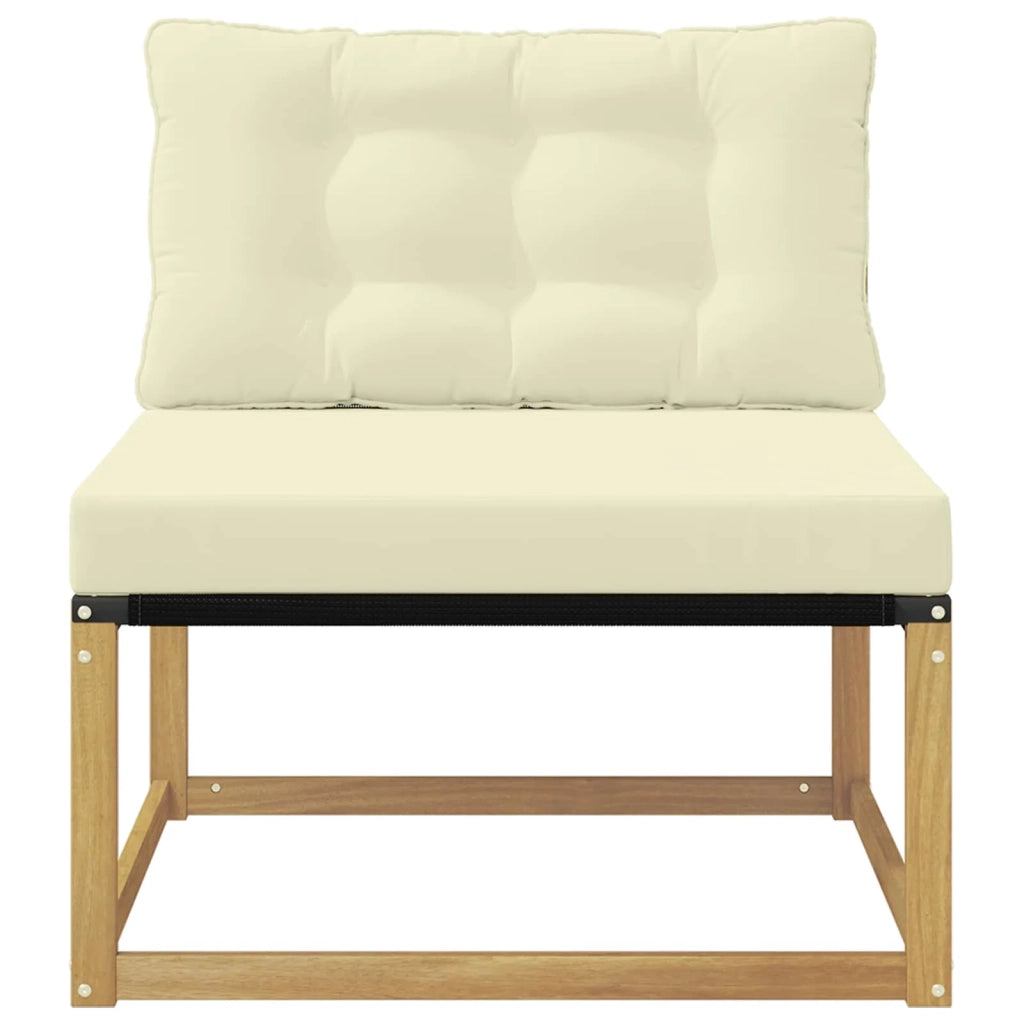 Divano centrale per esterno Bianco 79 x 83 x 73 cm acciaio 901637