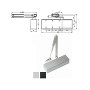 Chiudiporta Aerodinamico Argento Ts 71 Dorma
