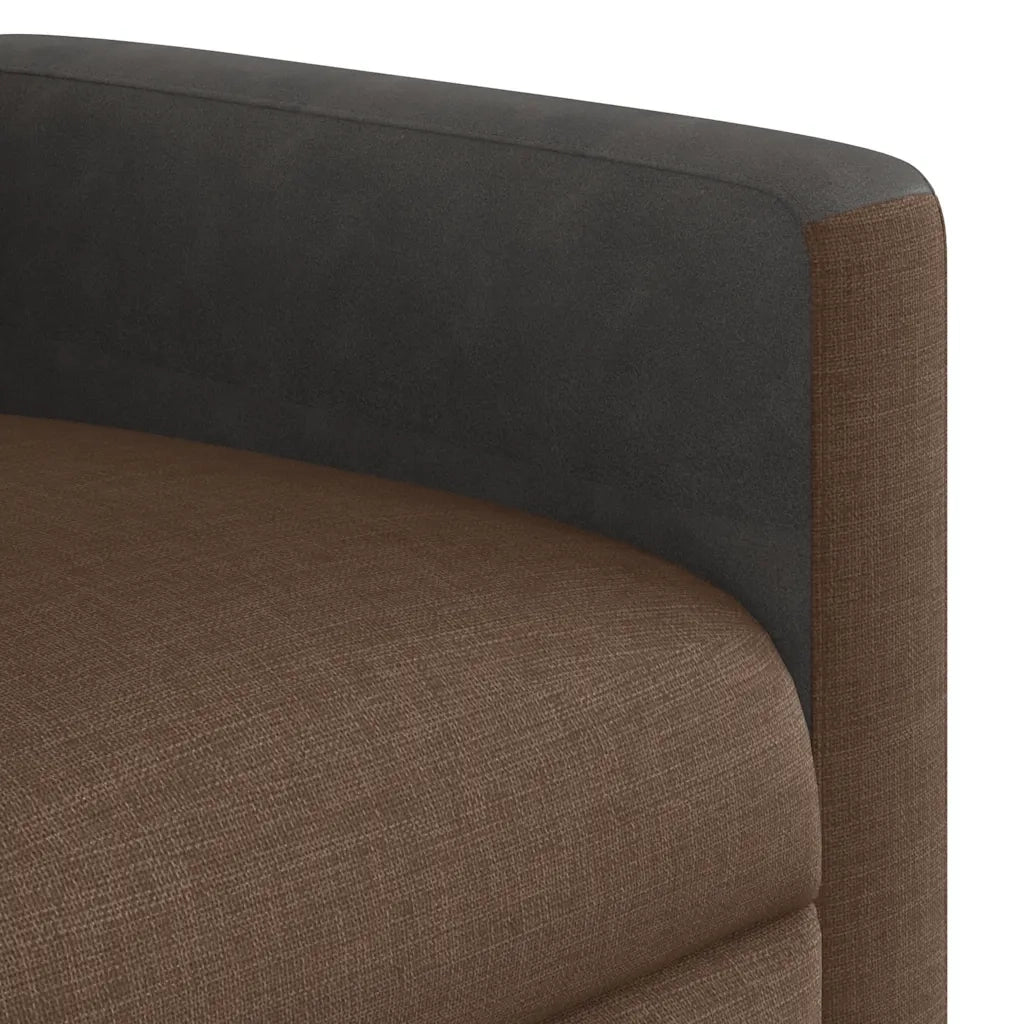 Poltrona Reclinabile in Tessuto Marrone 4104828