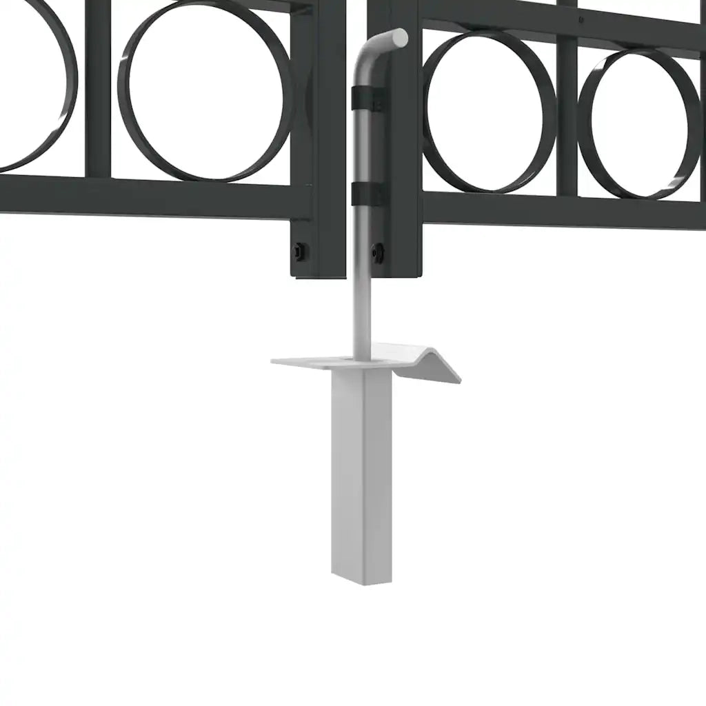Cancello per recinzione ASSEN 301 x 175,5 cm Acciaio Grigio 42008934