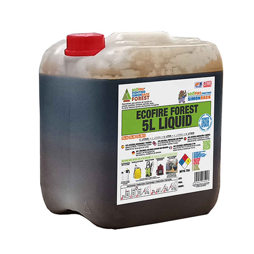Estintore agente estinguente liquido 5 lt . Ecofire per grandi superfici ecologico biodegradabile Simonrack