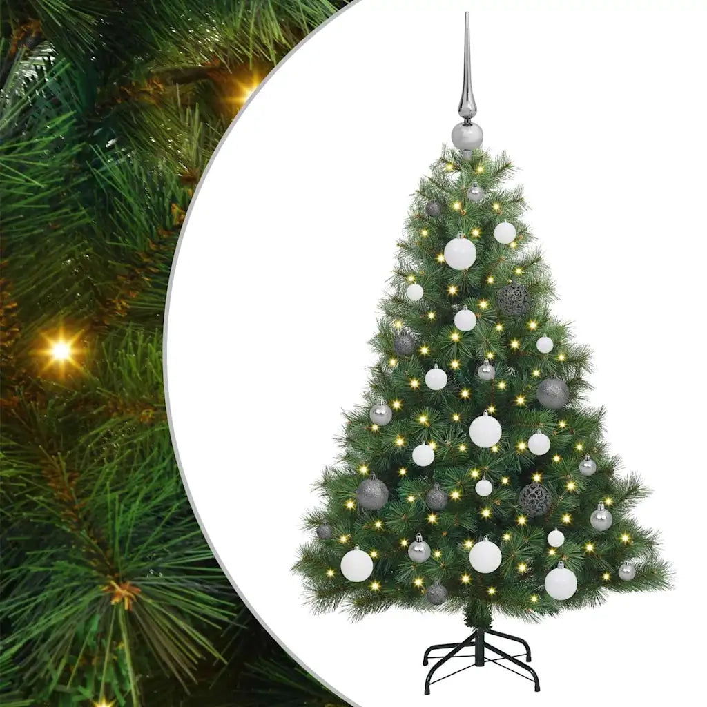 Albero di Natale artificiale con 150 LED Verde 120 cm PE e PVC 3397756
