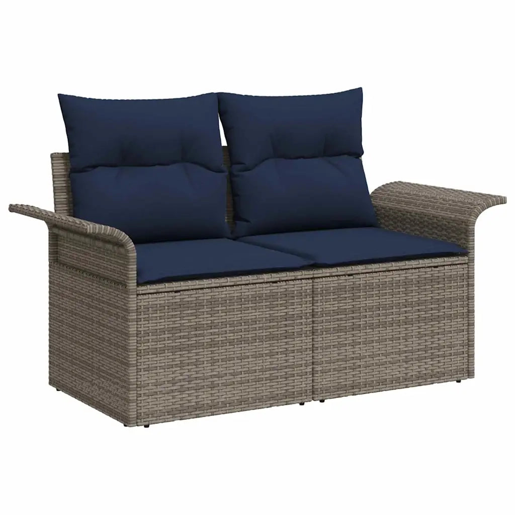 Set Divano da Giardino con cuscino 7 pcs Grigio polyrattan 3359916