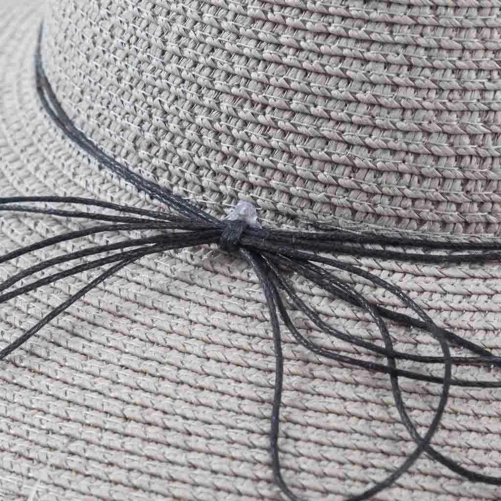 Cappello panama grigio con decoro 58