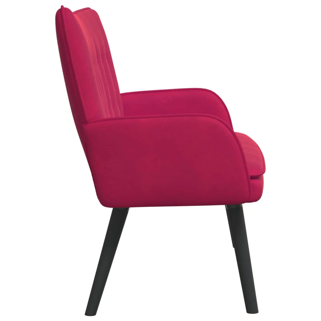 Sofa a Due Posti Rosso vino 115 x 61 x 87 cm Velluto 42028917