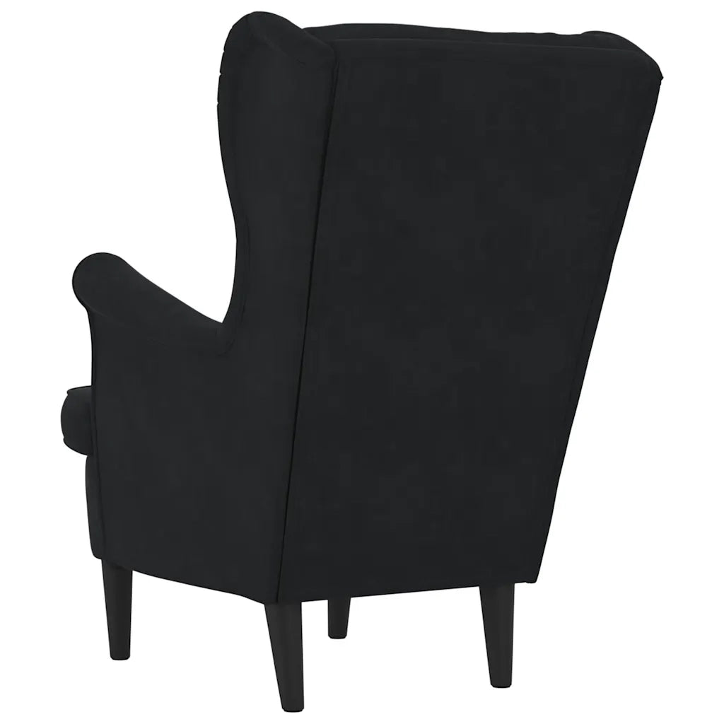 Poltrona | Sedia Relax Nera in Velluto