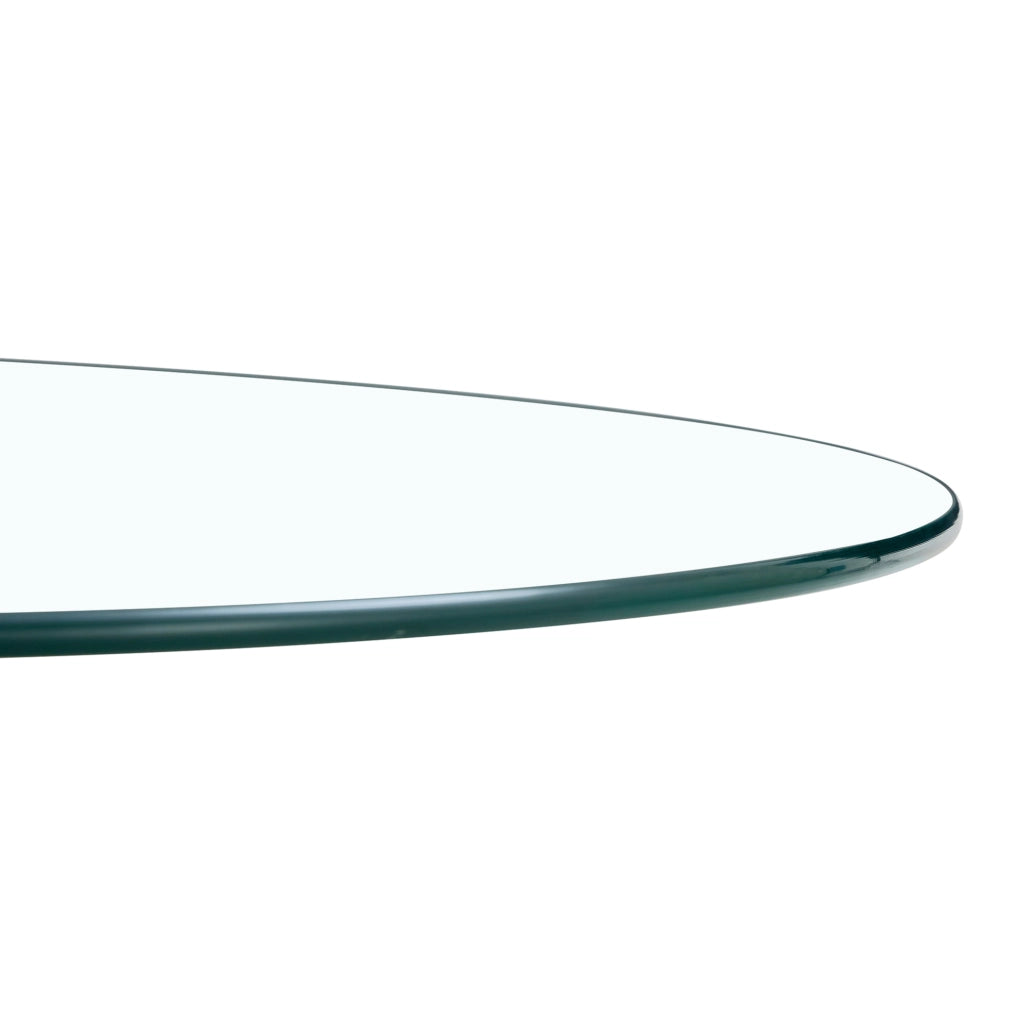 Tavolo da bar rotondo in vetro Ø85 cm con base dorata