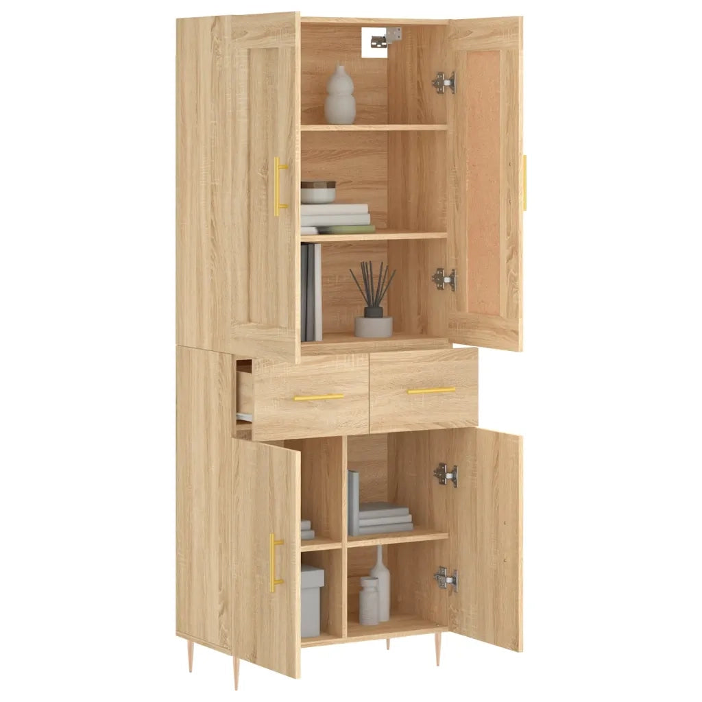 Credenza Rovere Sonoma 69,5x34x180 cm in Legno Multistrato 3199868