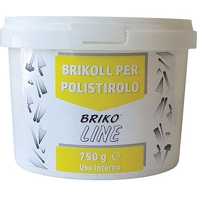COLLANTE POLISTIROLO PASTA BRIKO LINE - KG 0,750- 12 pezzi