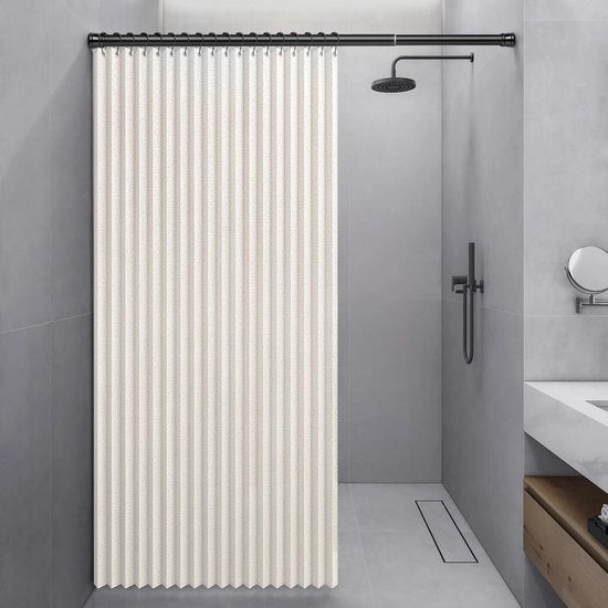 Douchegordijn Opvougbare Telaio Beige 220x200cm - Magnetico e Impermeabile