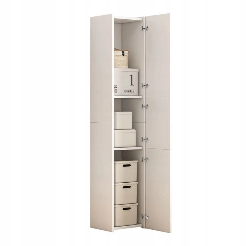 Armadio 30x170x30 cm di colore bianco, pratico e compatto.