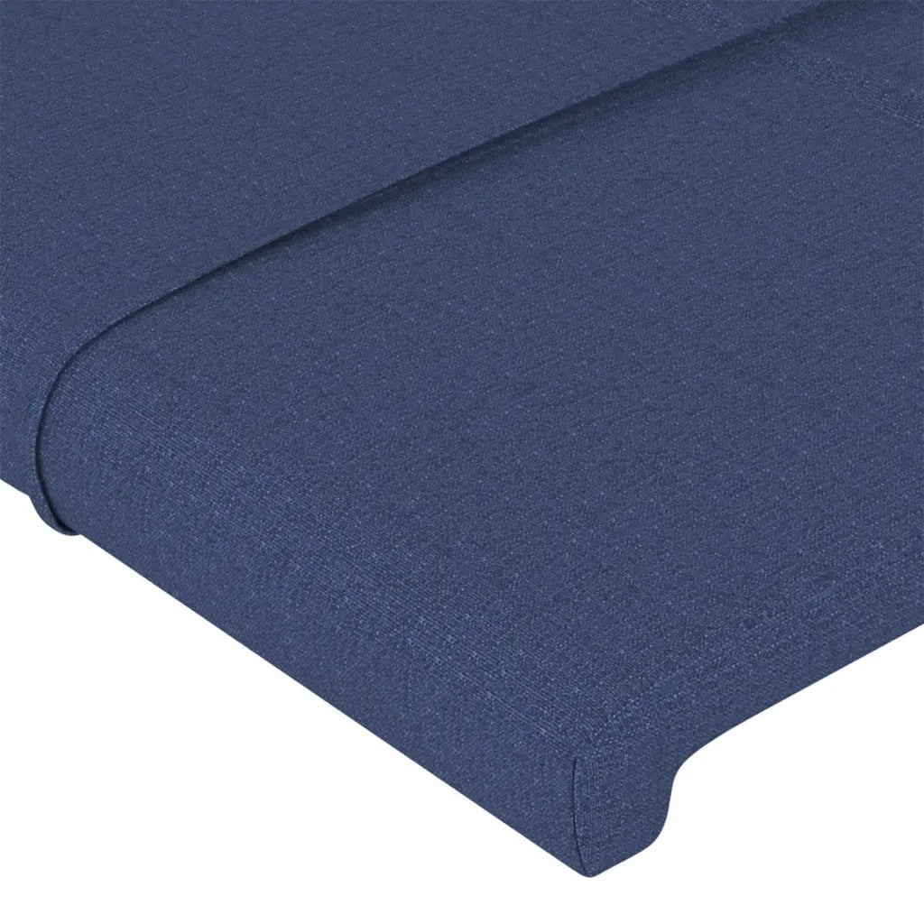 Testiera ad Orecchio-Testata con Orecchie Blu 203x16x118/128 cm in Tessuto 124288