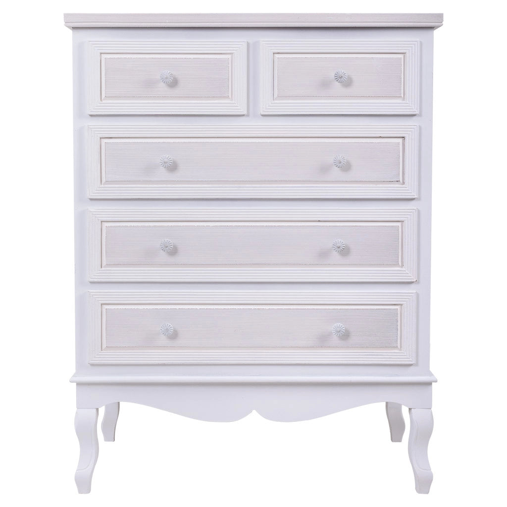 Comò in legno bianco 80x40x105