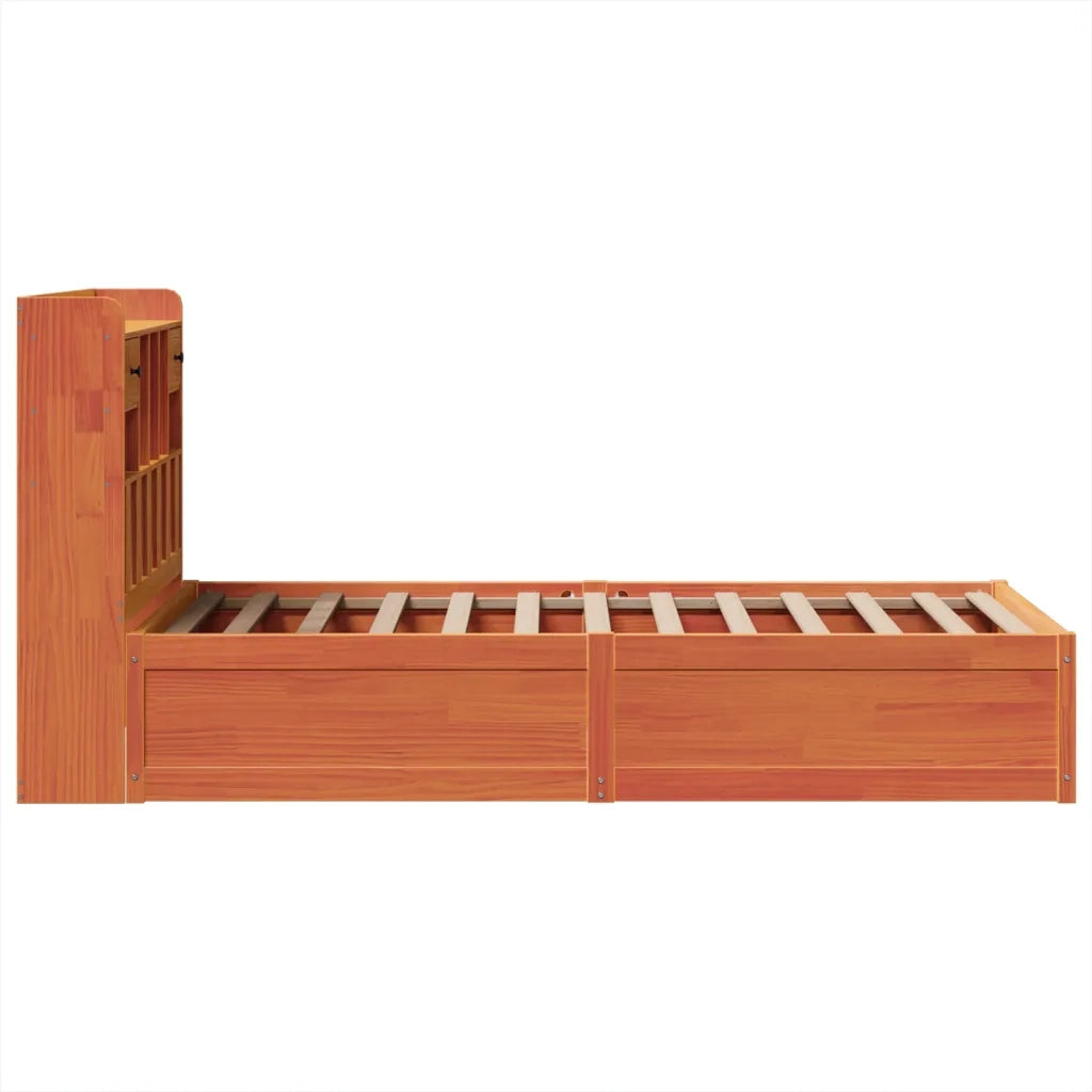 Giroletto senza Materasso Marrone Cera 100x200 cm Legno di Pino 3323502