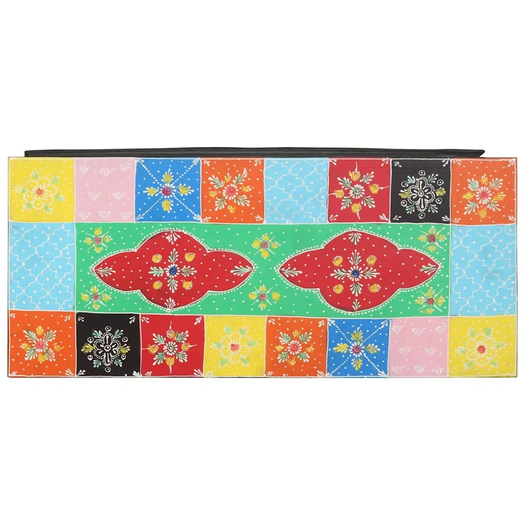Mobile TV Multicolore 80 x 35 x 50 cm Legno di mango massello 4017570