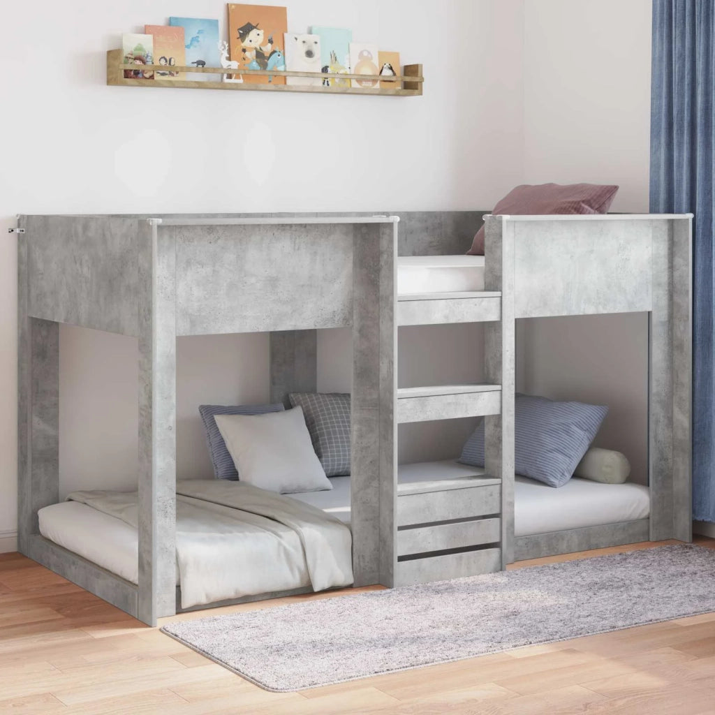 Struttura letto a terra-Giroletto Grigio cemento 90 x 190 cm