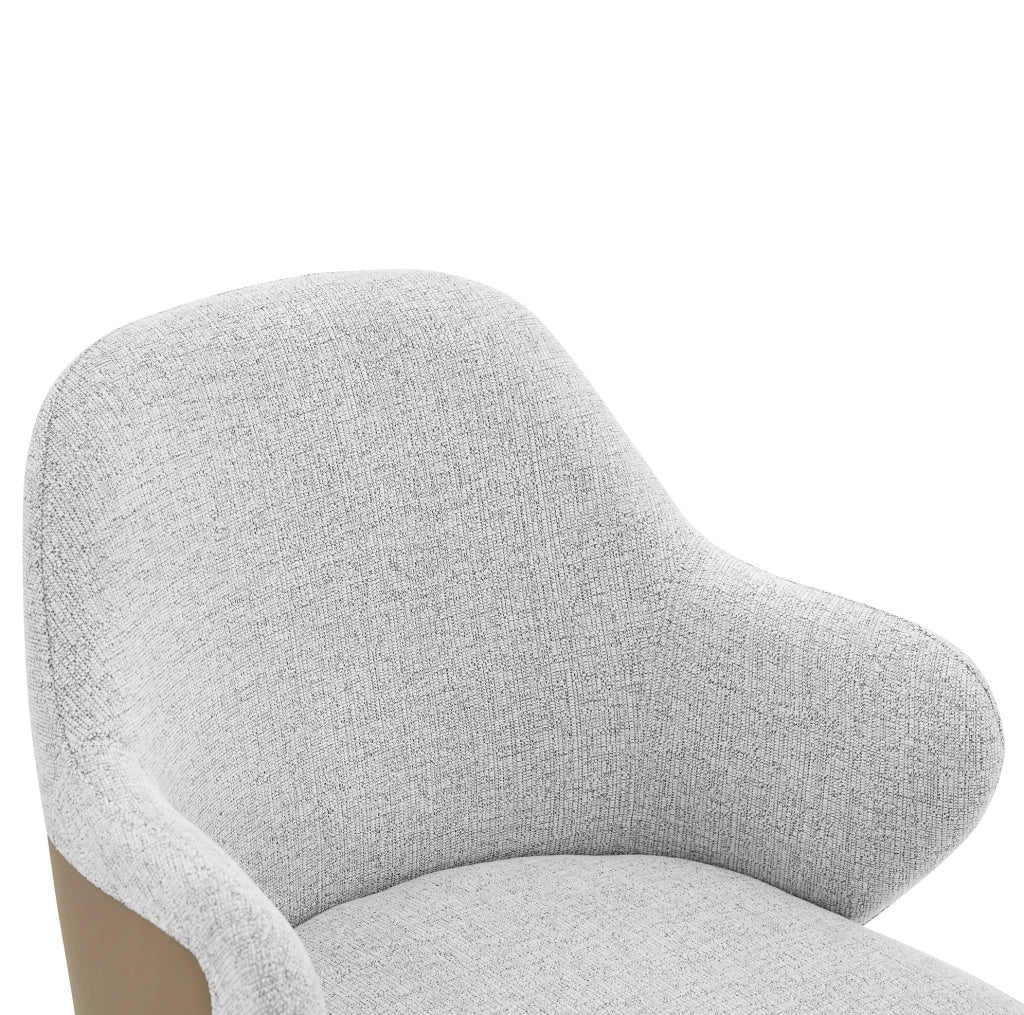 Set di 2 sedie da pranzo grigio chiaro con gambe nere