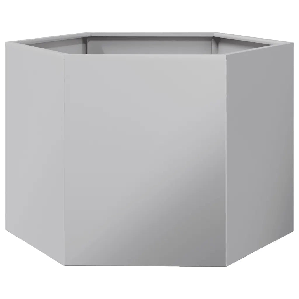Fioriera Esagono 69x60x45 cm in Acciaio Zincato 851127