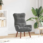 Poltrona-Divano Sedia-Poltroncina Grigio scuro Velluto 737686