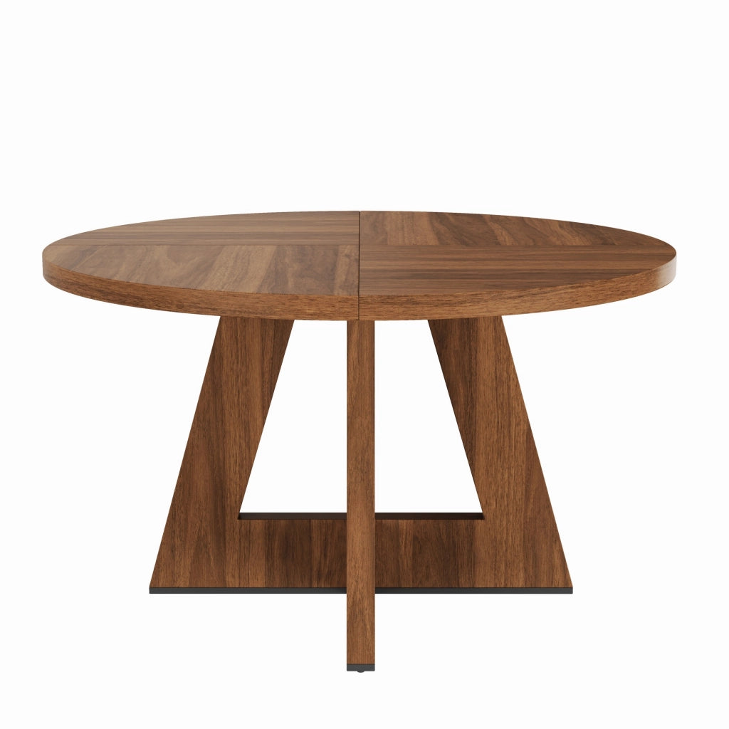 TAVOLO da pranzo rotondo Ø 120 cm MDF color noce