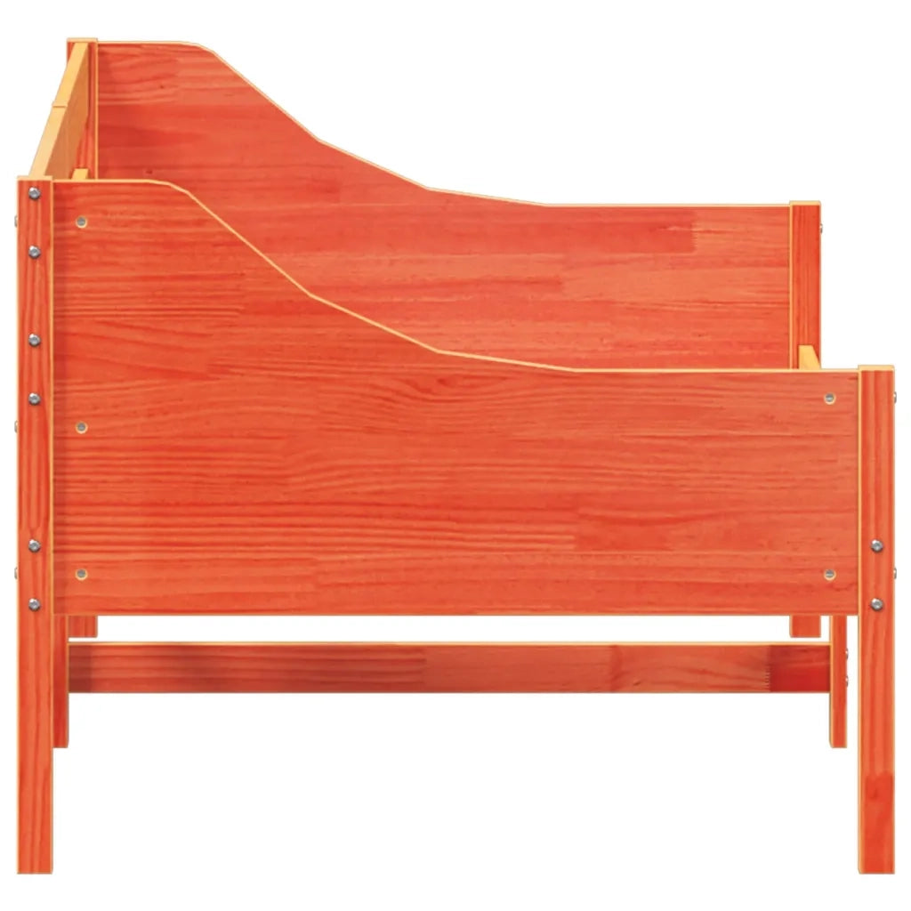 Dormeuse senza Materasso Marrone Cera 100x200 cm Legno di Pino 842837