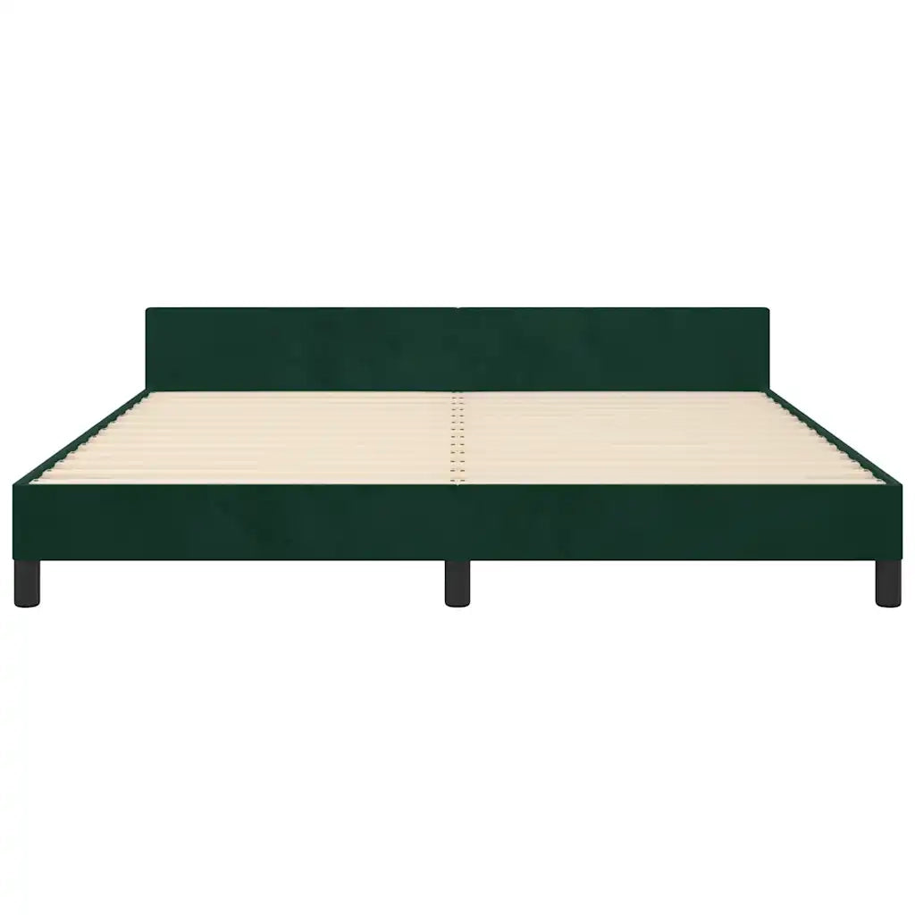 Giroletto con Testiera Verde Scuro 180x200 cm in Velluto 3125955