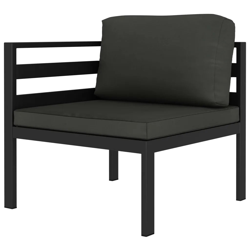 Set Divani da Giardino 8 pz con Cuscini in Alluminio Antracite 3107812